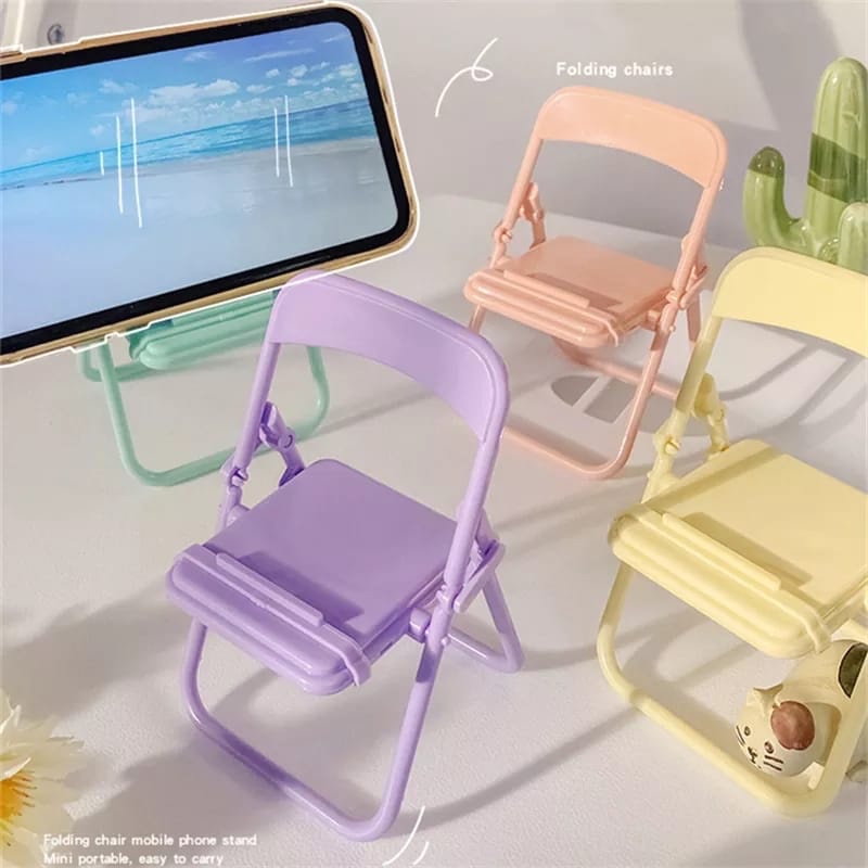Desk Organizer - かわいい椅子型スマホスタンド、クリエイティブなデスクオーガナイザー、多機能スマホスタンド、デスクデコレーション、ホームオフィスアクセサリー