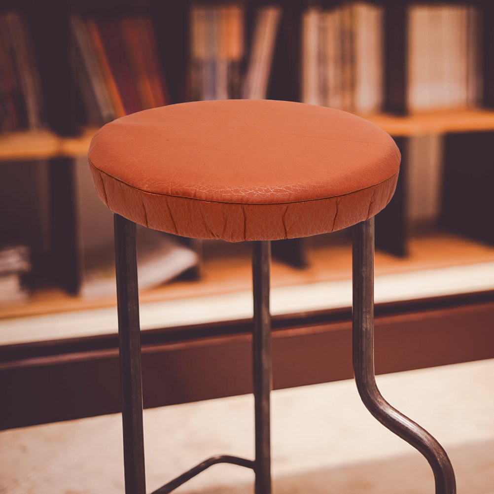 Office Stool - 伸縮性のある丸型バースツール用シートカバー。椅子を保護し、快適な座り心地を提供。家庭やオフィスでの装飾にも最適。丸型シートクッション。