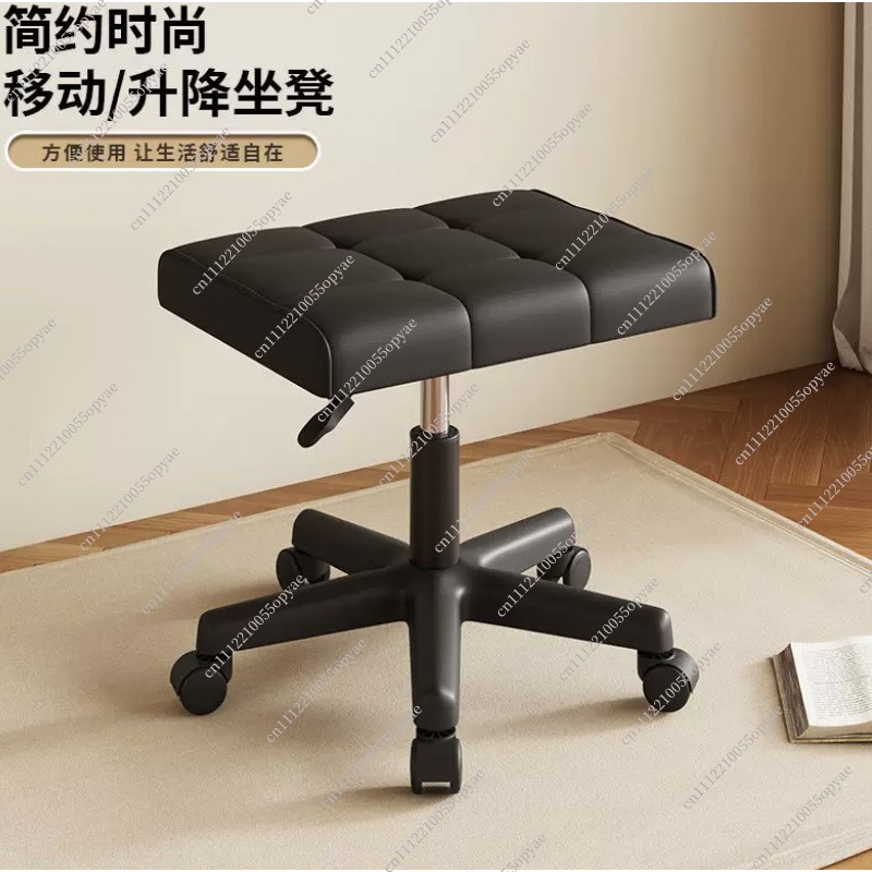 Office Stool - 回転式昇降フットレストスツール、高さ調節可能、オフィス/家庭用ステップスツール、デスク用キャスター付きフットレスト