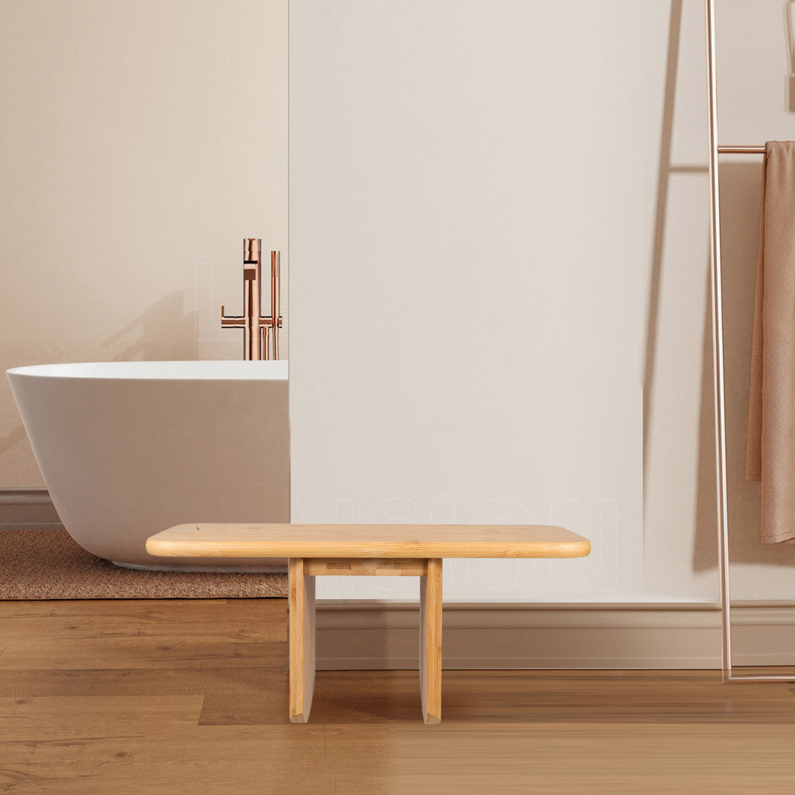 Office Stool - 竹製スツール ポータブル多機能チェア コンパクトな木製ベンチ 祈り用 オフィス 家庭用