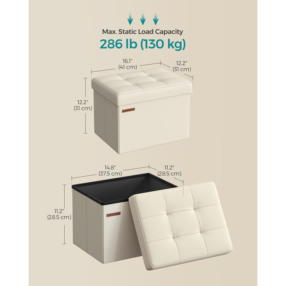コンパクト収納オットマン、フットレストスツール、12.2 x - Office Stool のレビューと価格