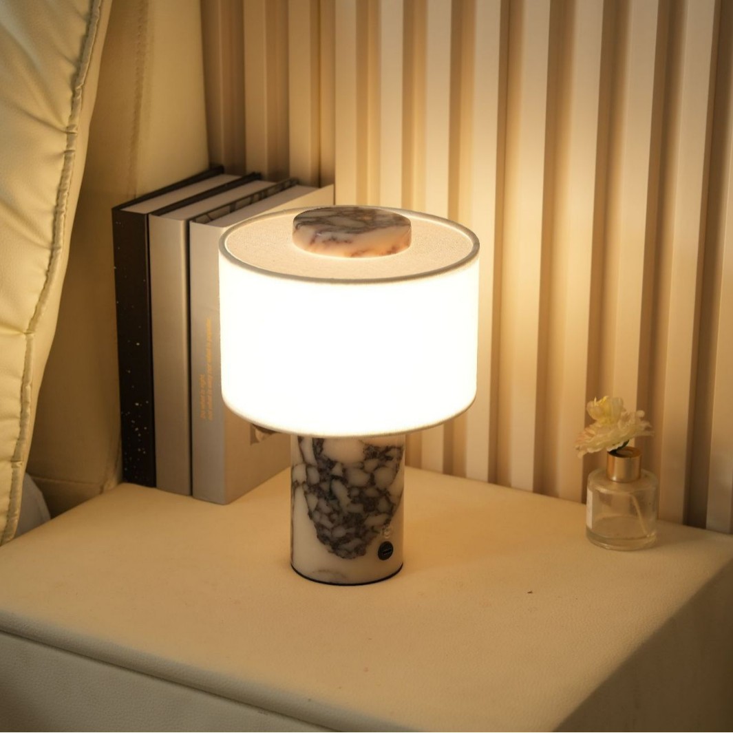 大理石製ベッドサイドランプ、タッチ充電式ナイトライト、寝室の - Desk Lamp のレビューと価格