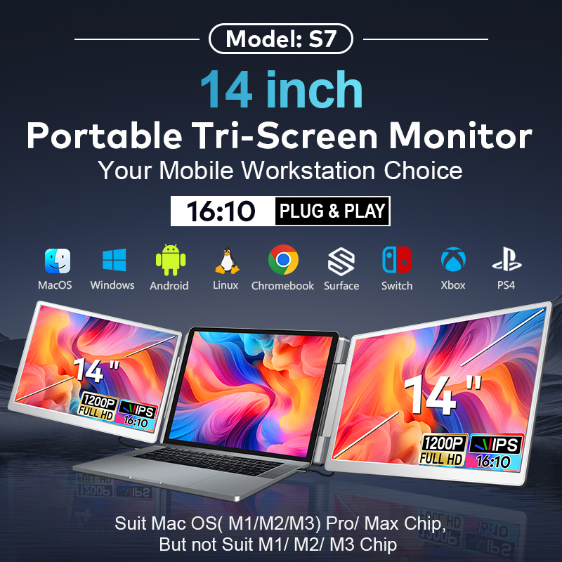 デュアルスクリーンディスプレイ ポータブルLCDモニター 1 - Monitor Stand のレビューと価格