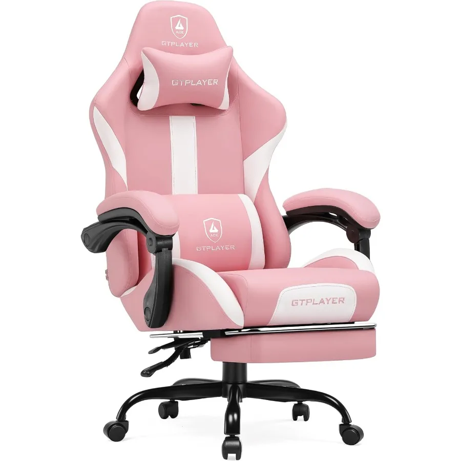 フットレスト付き、ポケットコイルクッションを使用したゲーミン - Office Chair Cushion のレビューと価格