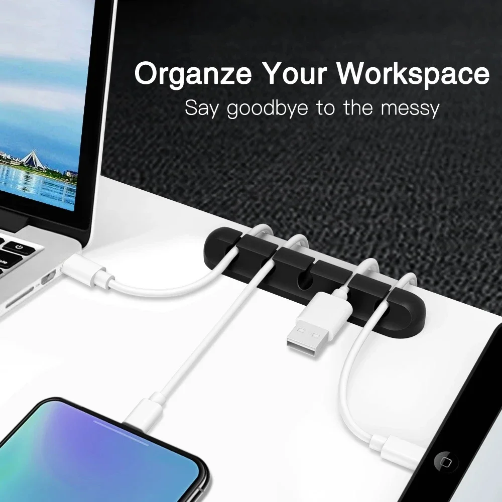 シリコン製USBケーブルオーガナイザー、USB充電ケーブル巻 - Desk Organizer のレビューと価格