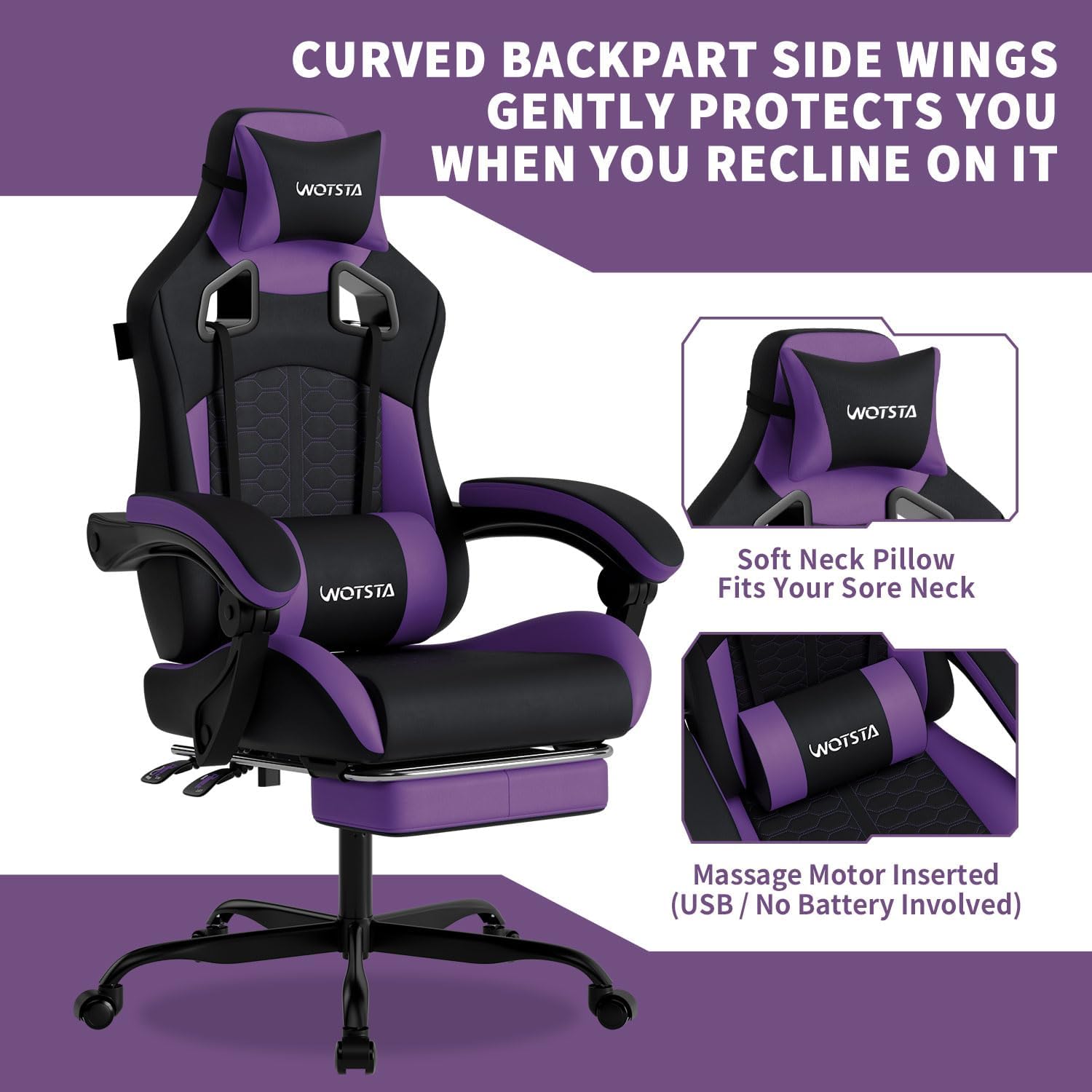 マッサージ機能付きゲーミングチェア。人間工学に基づいた設計で - Office Chair のレビューと価格