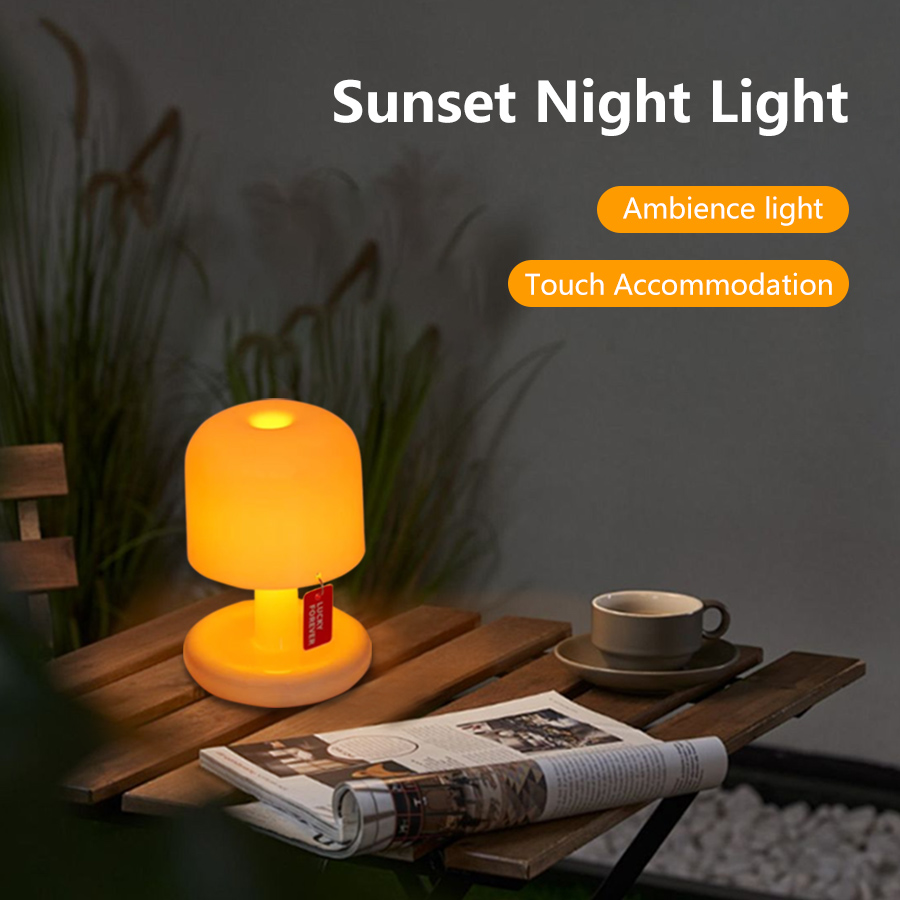 サンセットランプ ミニタッチナイトライト USB-C充電式  - Desk Lamp のレビューと価格