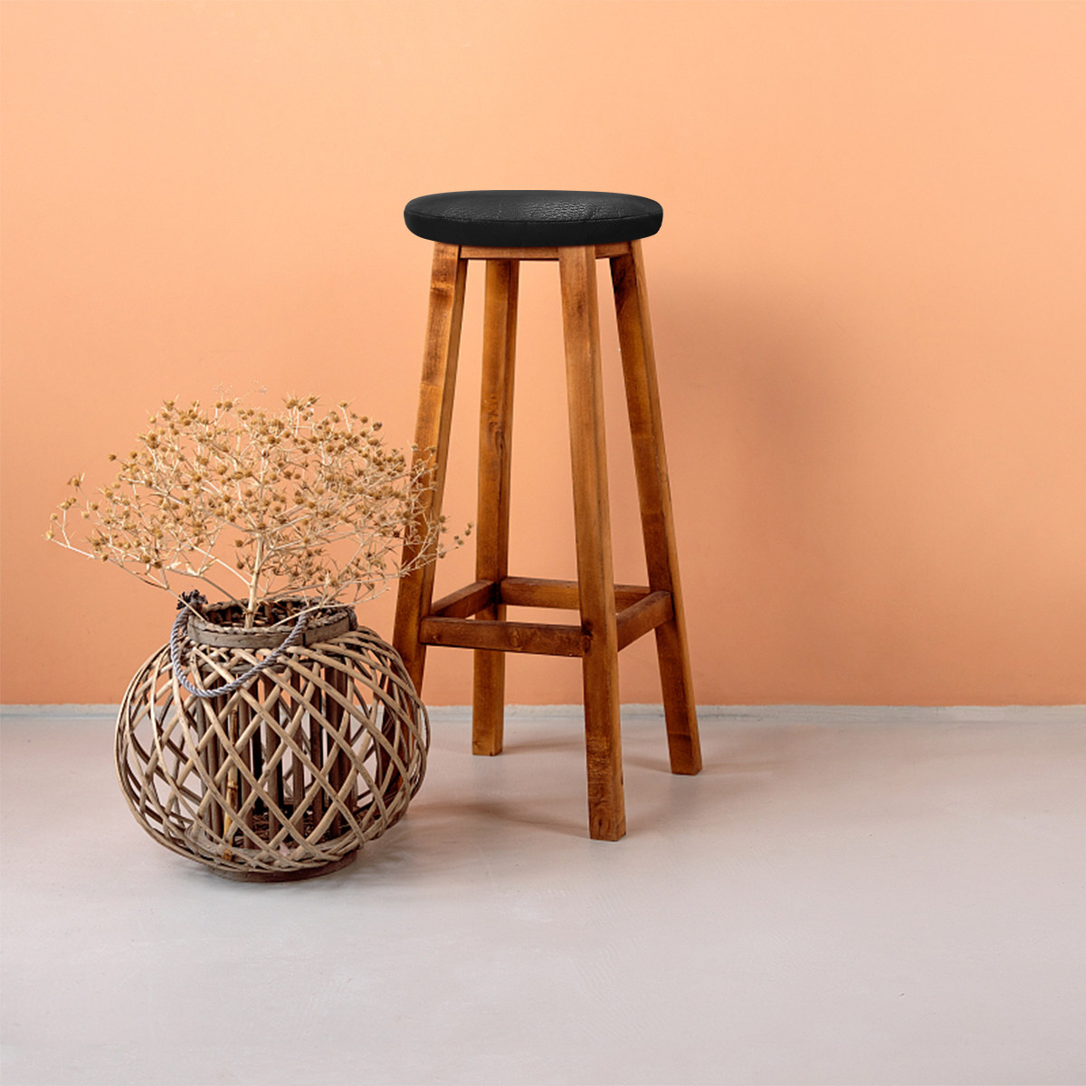 黒色の丸型スツールカバー。直径30cm。伸縮性のあるスポンジ - Office Stool のレビューと価格