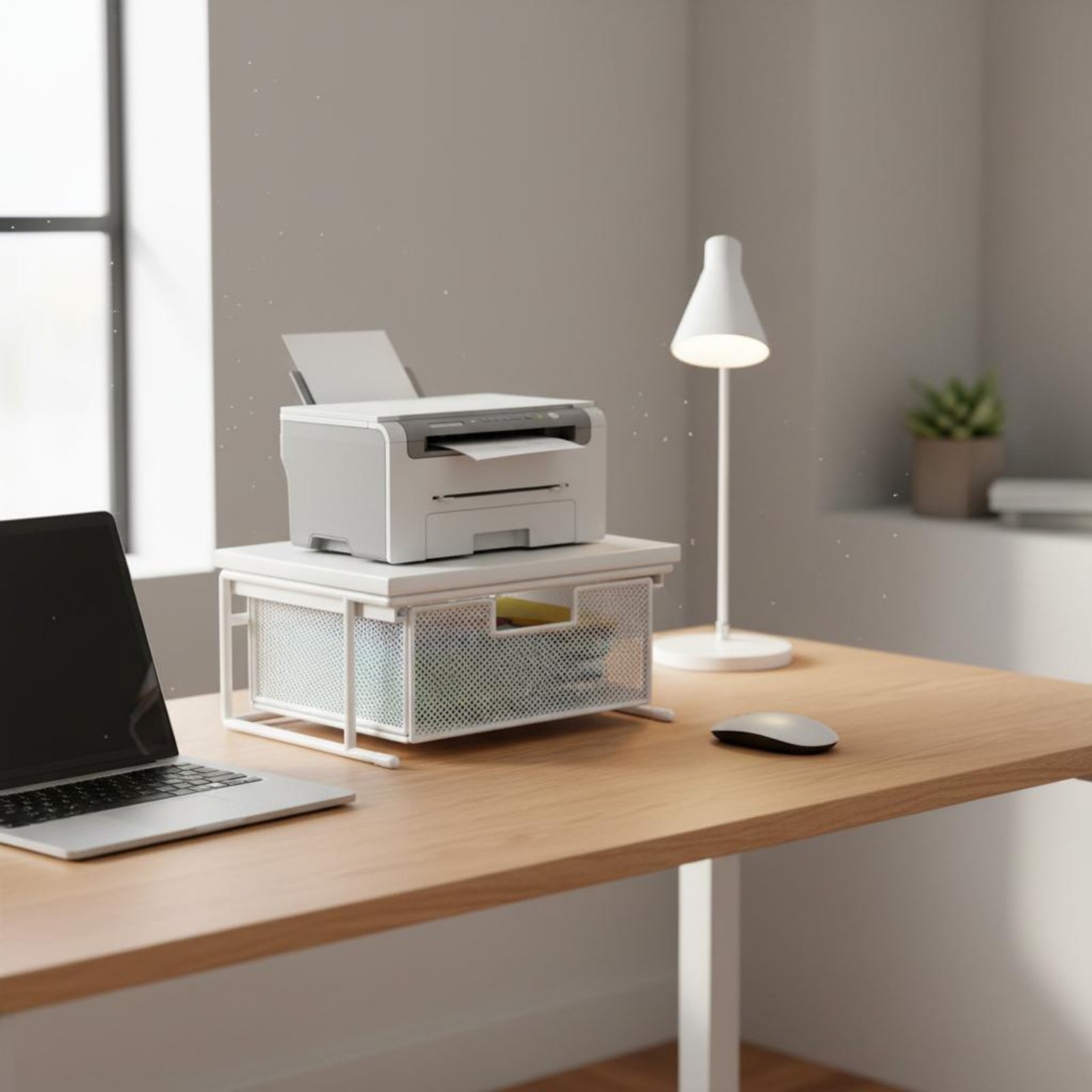 引き出し付きプリンタースタンド 多目的デスクトッププリンター - Printer Stand のレビューと価格